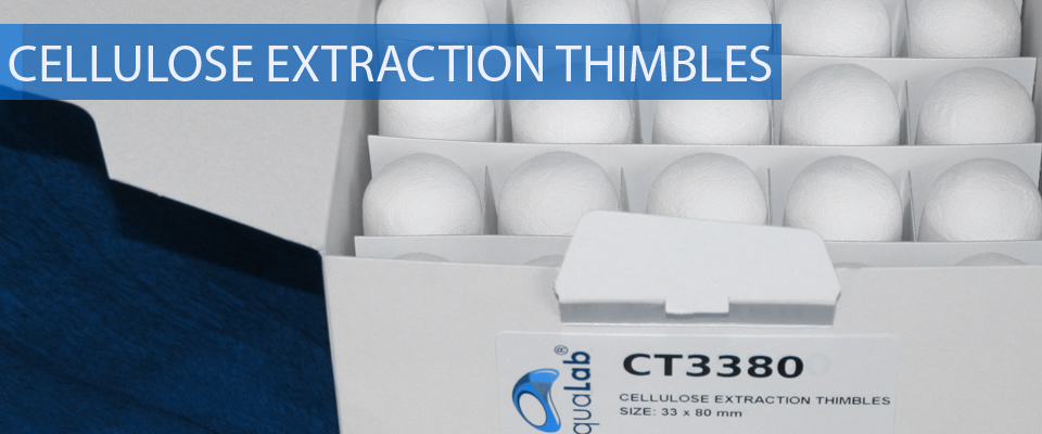 Cellulose extraction thimbles soxhlet